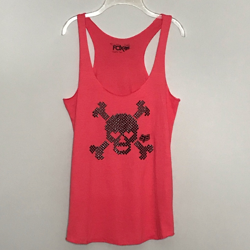 Fox Racing Tank Skull design red black Medium